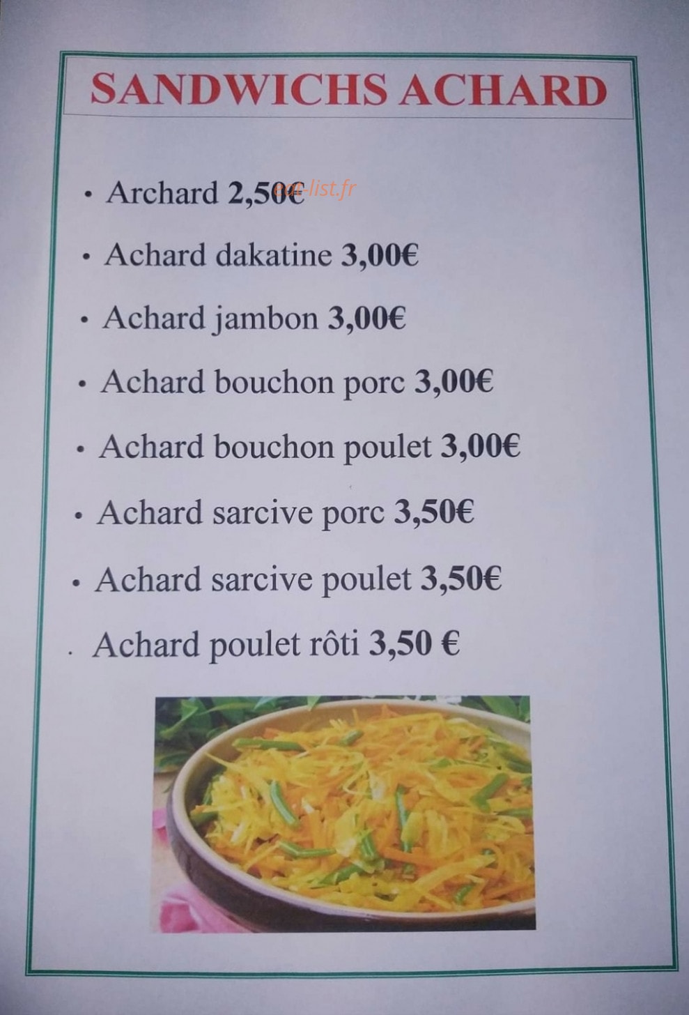 Snack Sans Souci — carte page 5