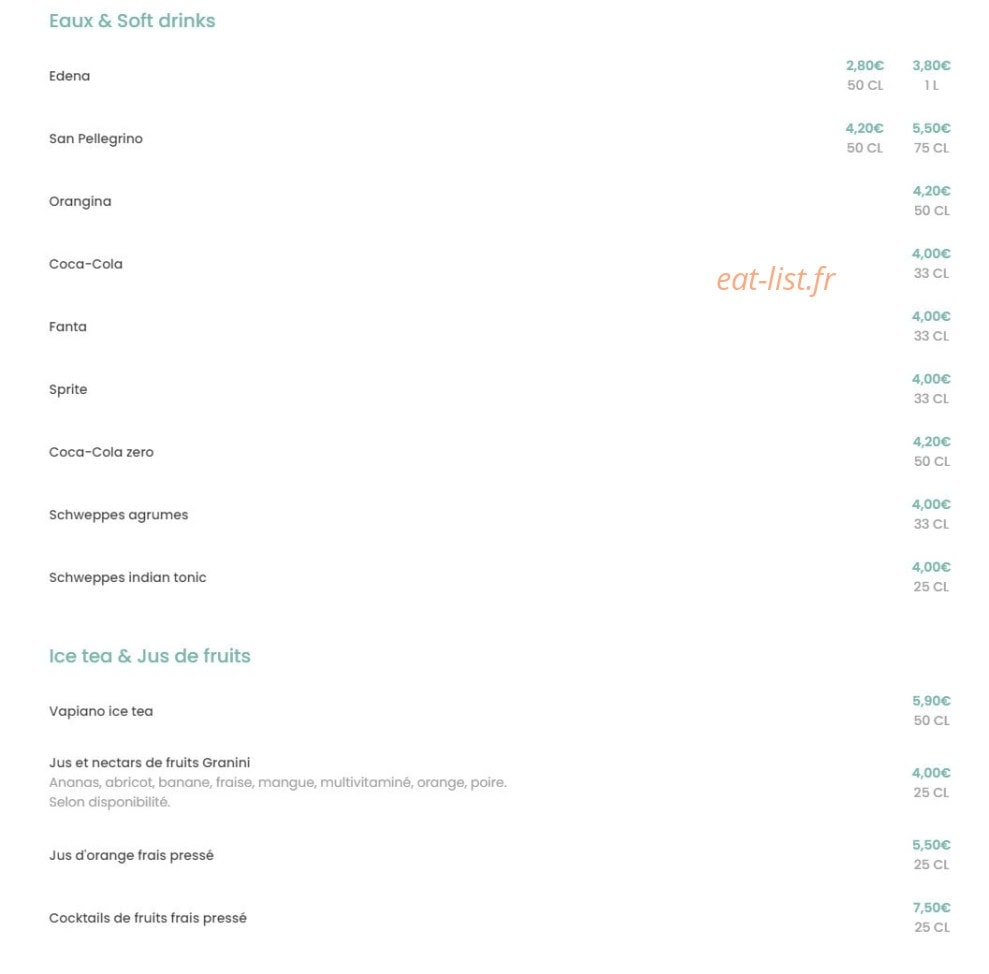 Vapiano — carte page 10