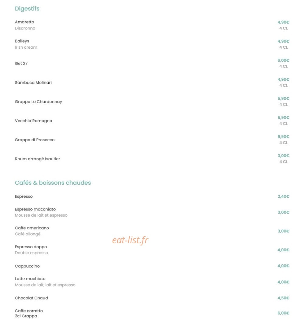 Vapiano — carte page 12