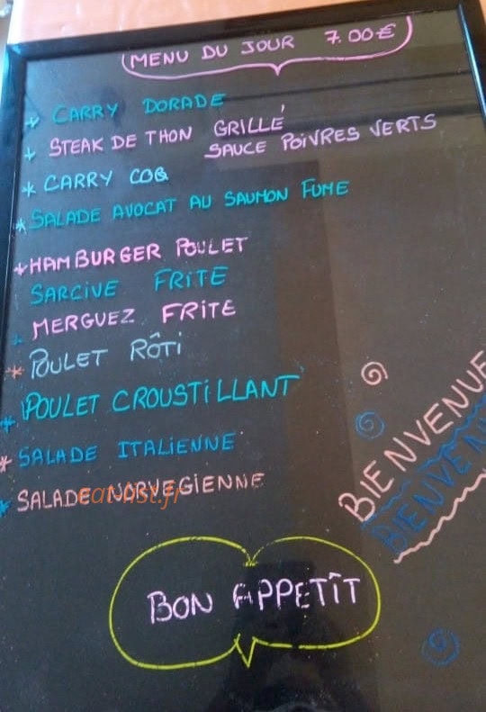 Chez Eric — carte page 1