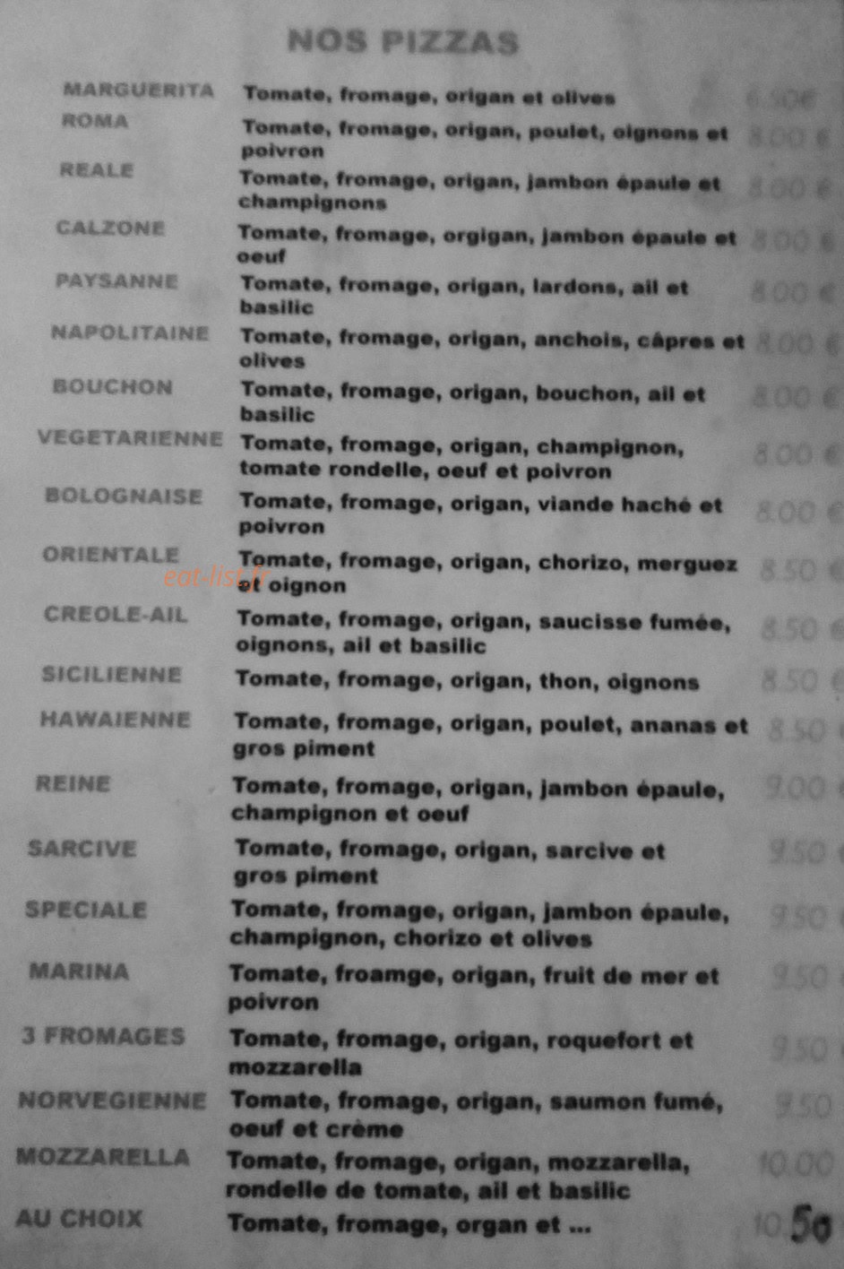 Chez Eric — carte page 2