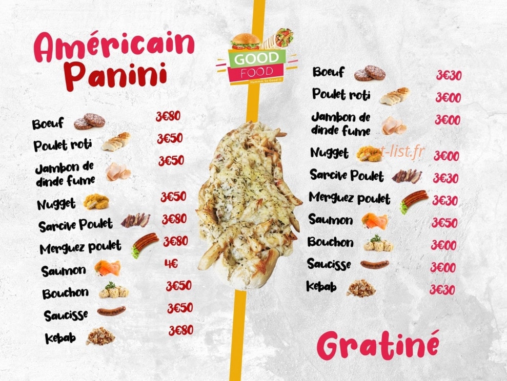 Good Food 974 — carte page 1