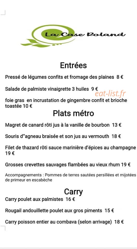 La Case Roland — carte page 1