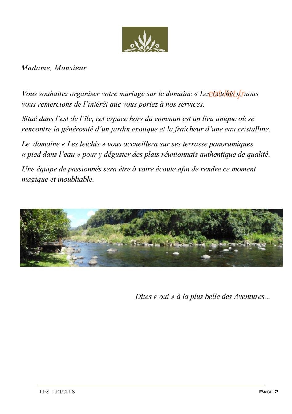 Les Letchis — carte page 2