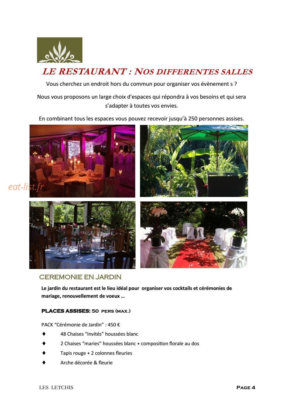 Les Letchis — carte page 4