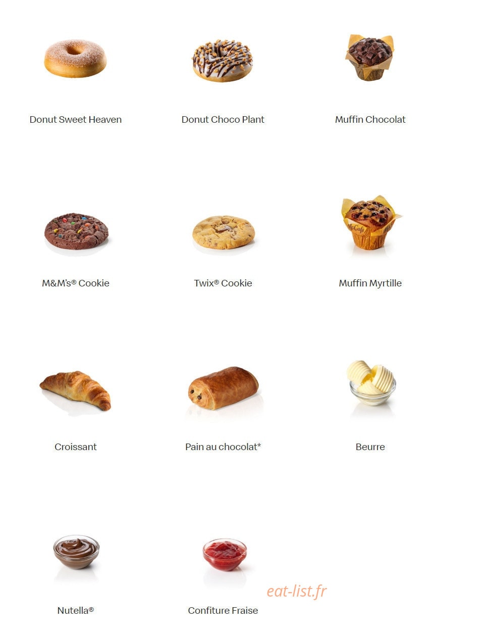 Mc Donald's — carte page 22