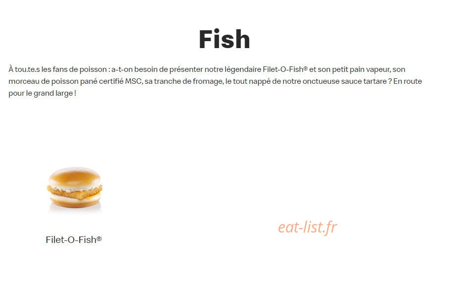 Mc Donald's — carte page 7