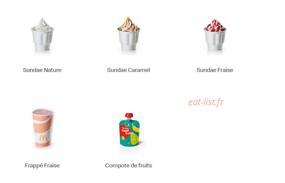 Mc Donald's — carte page 10