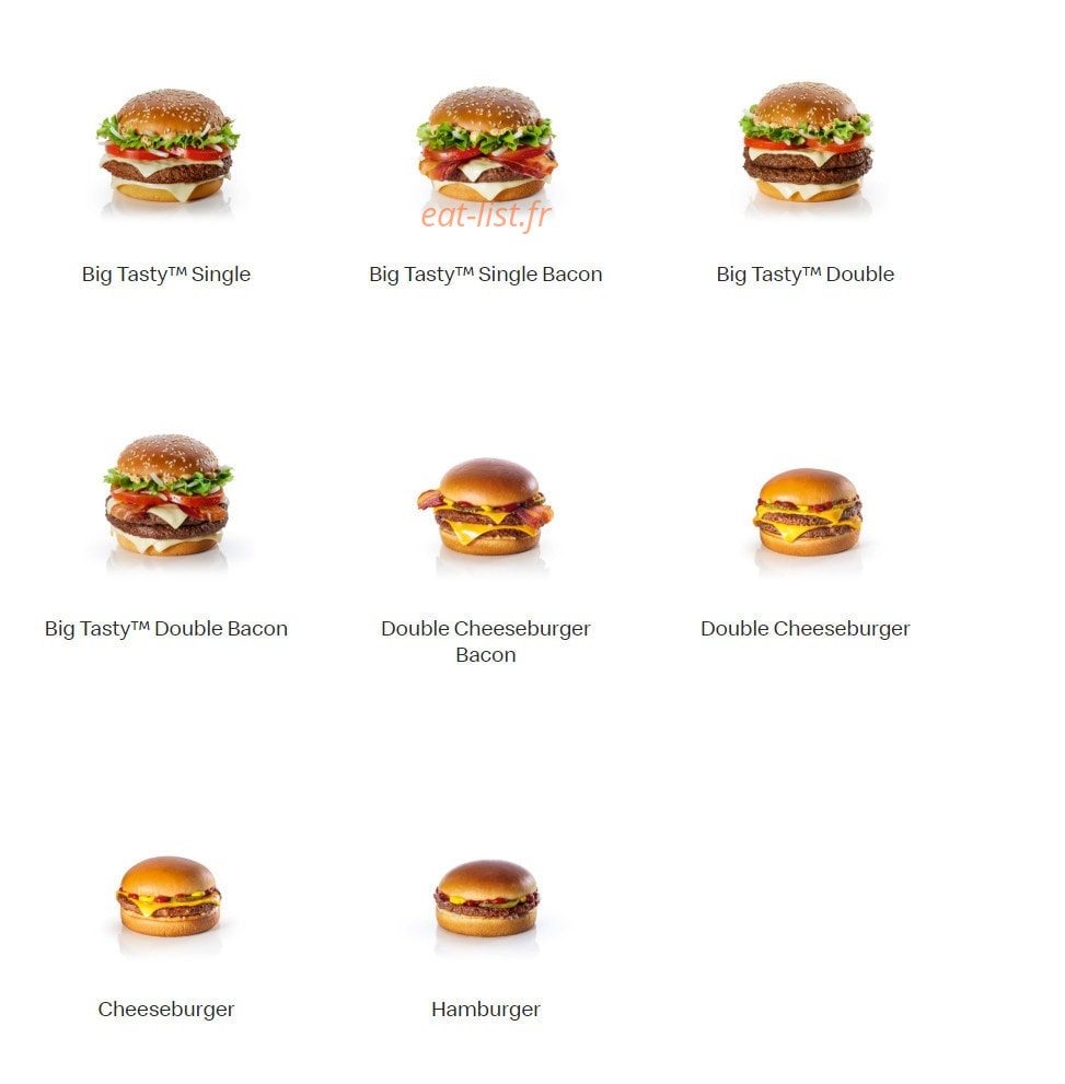 Mc Donald's — carte page 3