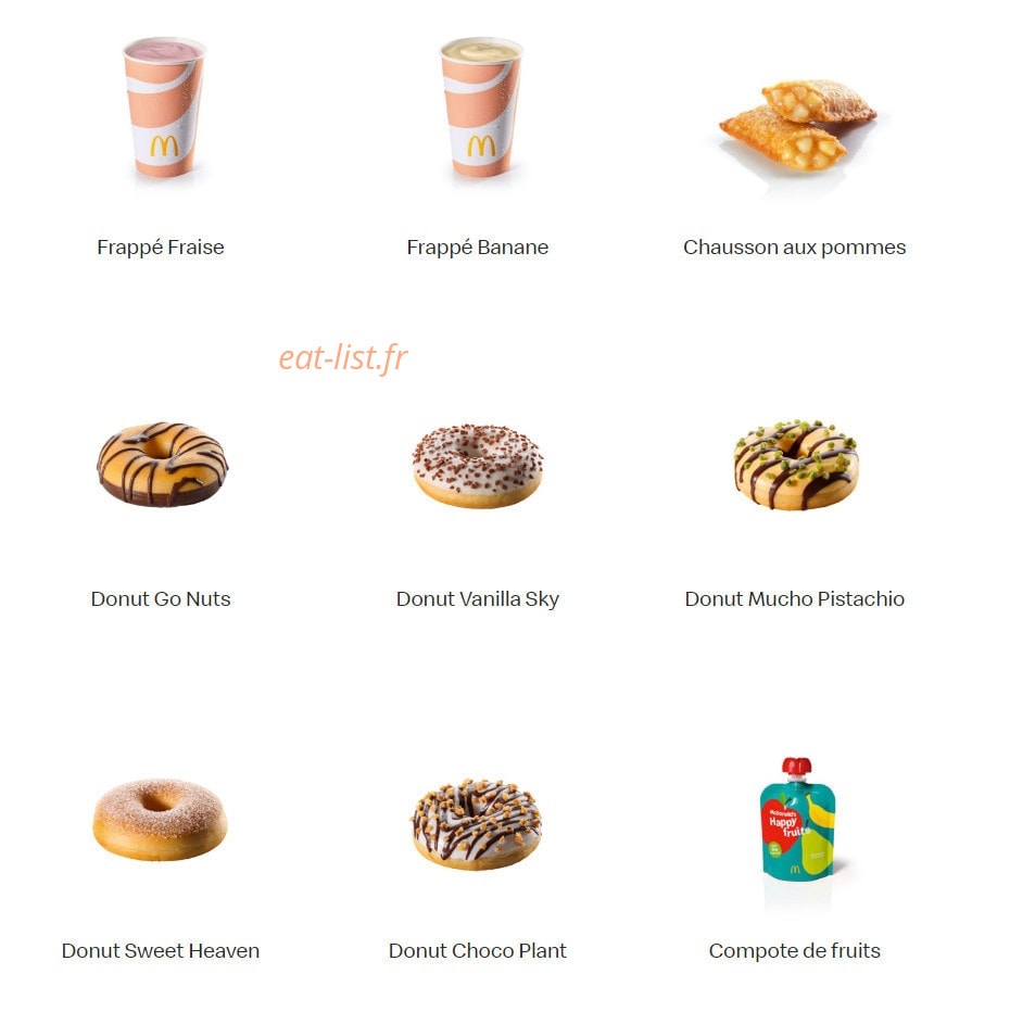 Mc Donald's — carte page 19