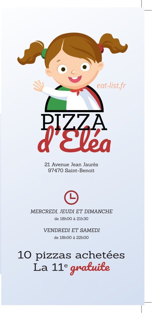 Pizza d'Elea — carte page 1