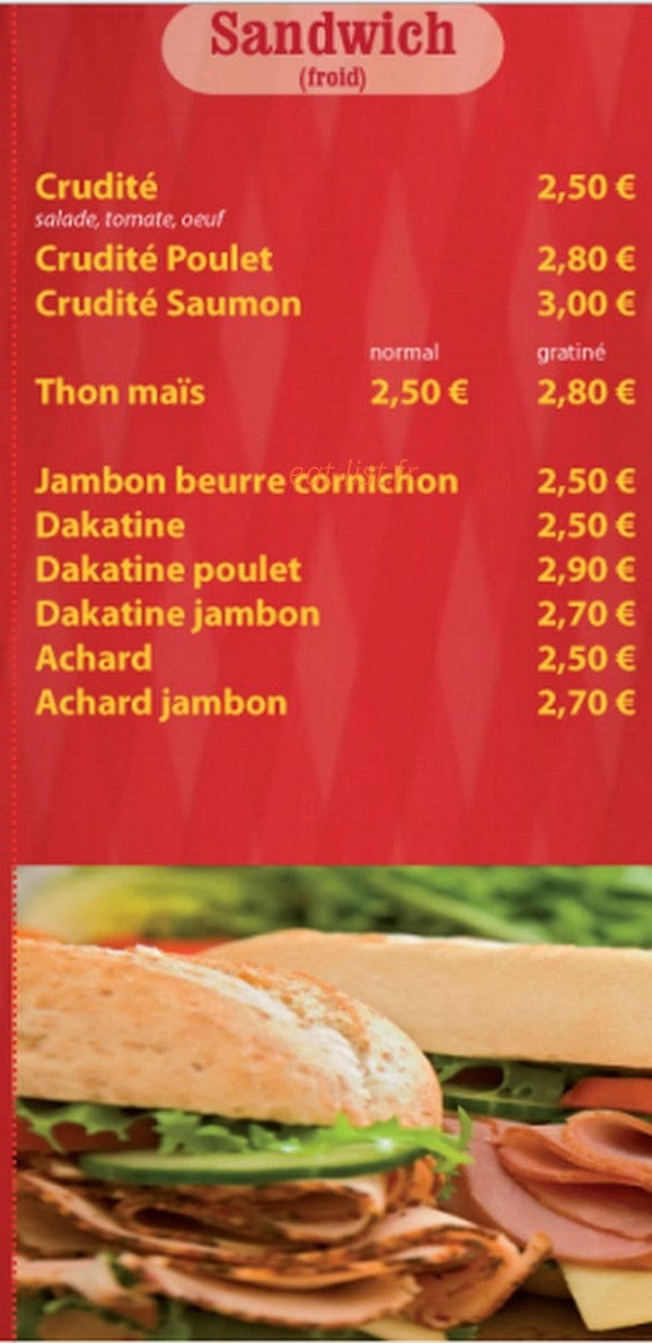 Snack pont payet — carte page 5