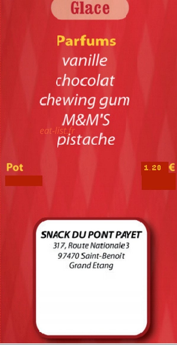 Snack pont payet — carte page 3
