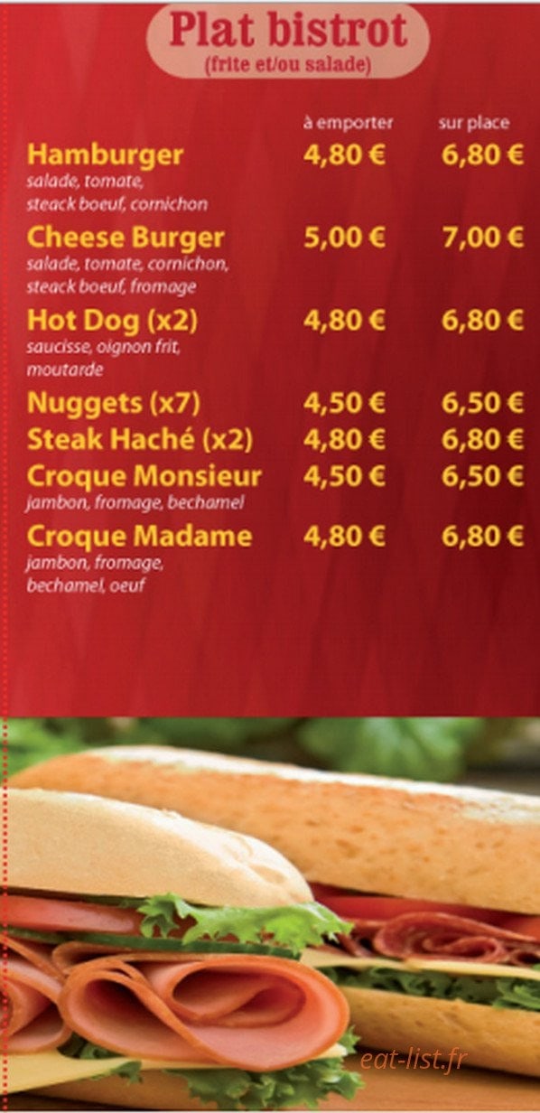 Snack pont payet — carte page 6