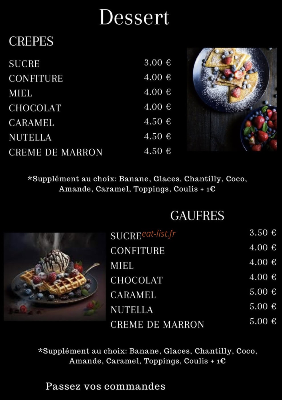 Sugar Spice — carte page 3