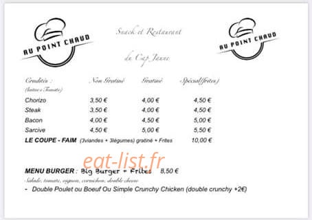 Au Point Chaud — carte page 6