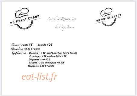 Au Point Chaud — carte page 9