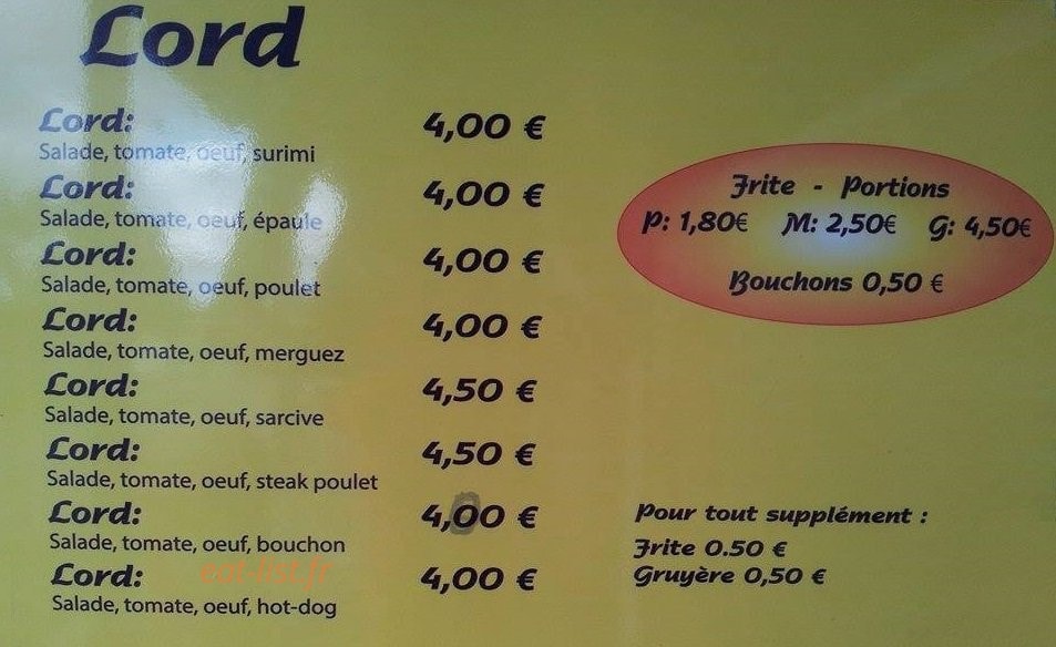 Chez Hubert — carte page 2