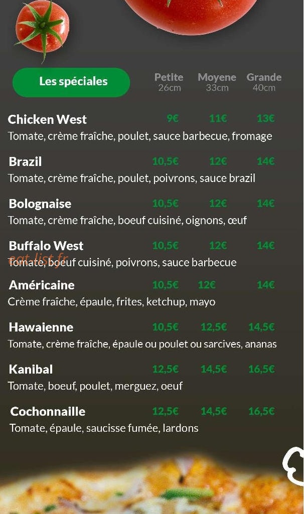 K’Mila Pizza — carte page 4