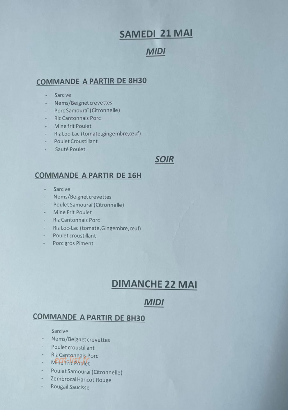 Le Samouraï — carte page 1