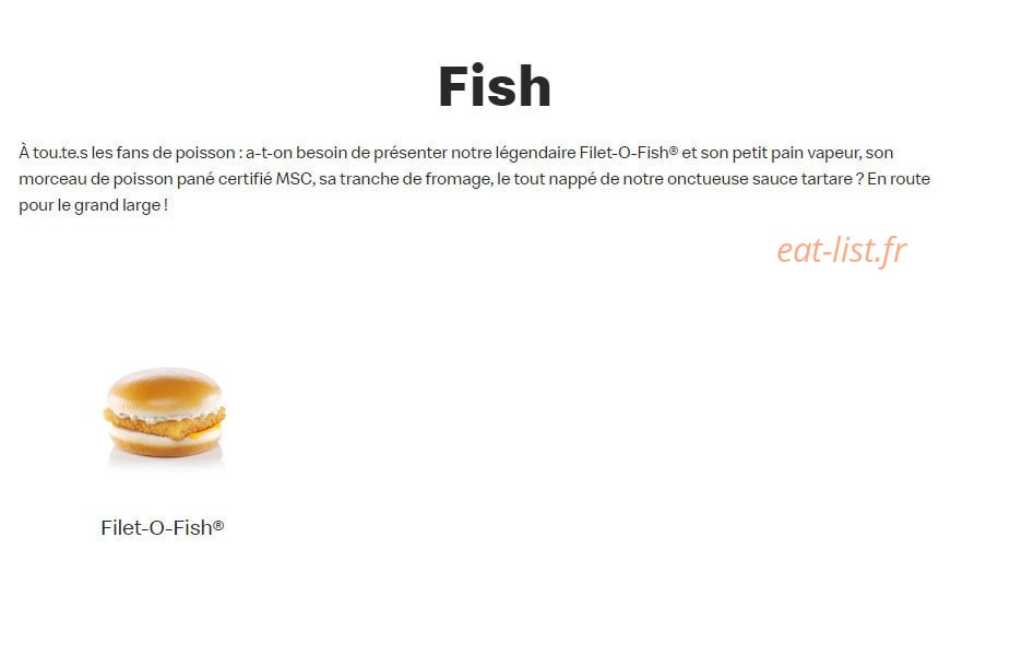 Mc Donald's — carte page 7