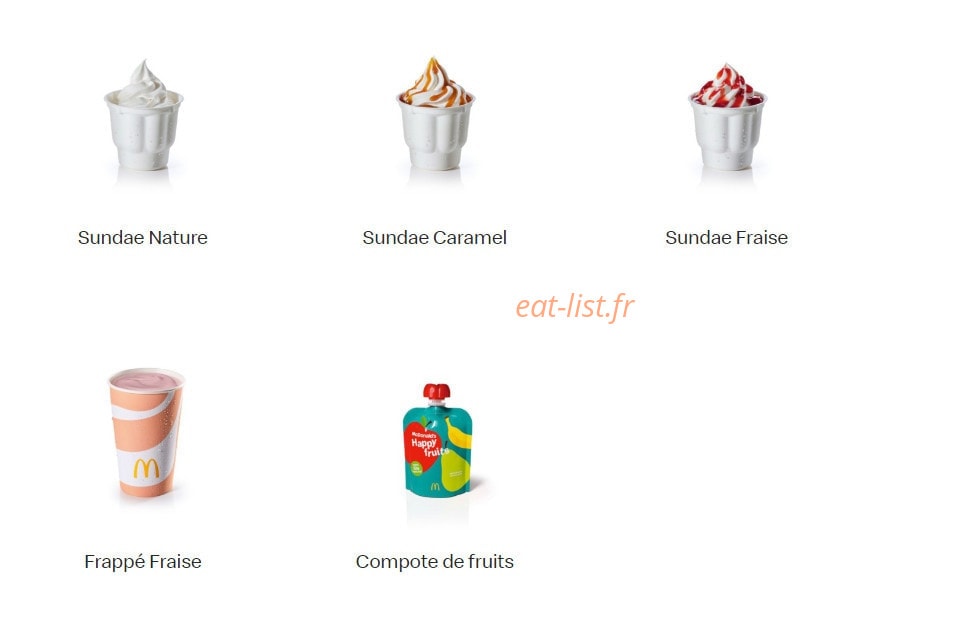 Mc Donald's — carte page 10