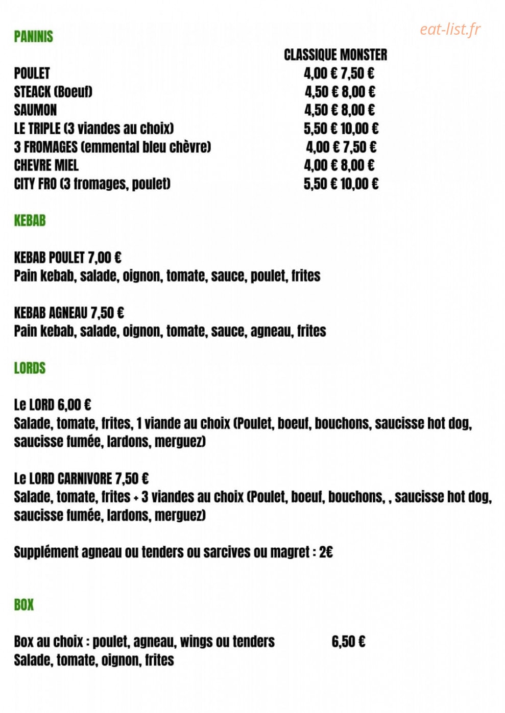 My Food City — carte page 4