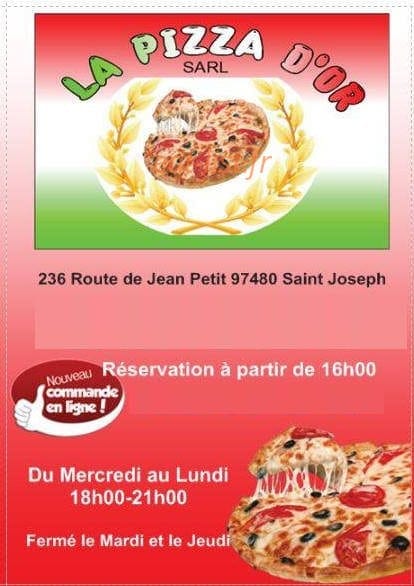 Pizza d'Or — carte page 1