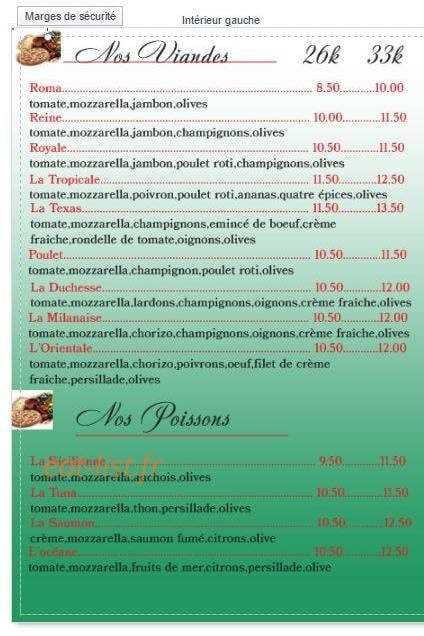Pizza d'Or — carte page 2