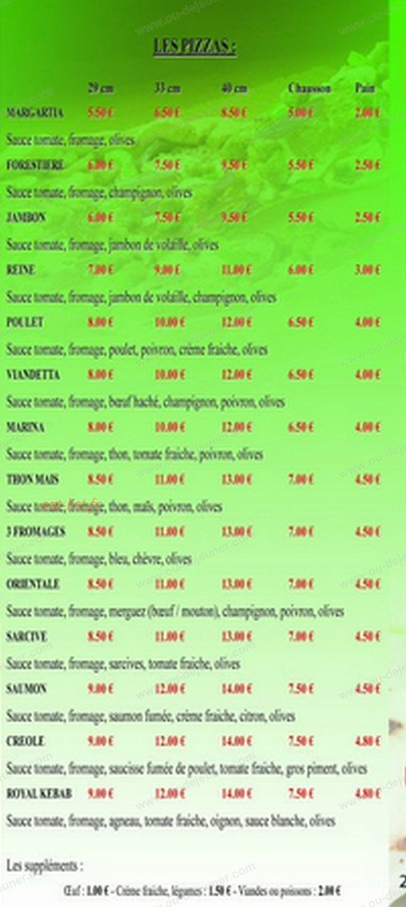 Royal Kebab — carte page 5