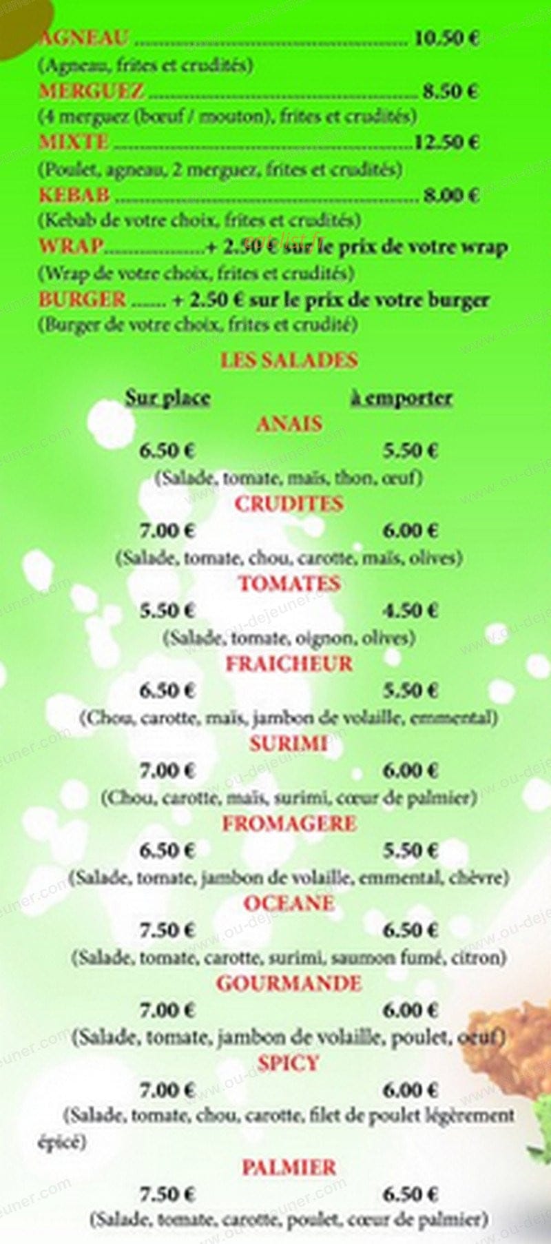 Royal Kebab — carte page 3