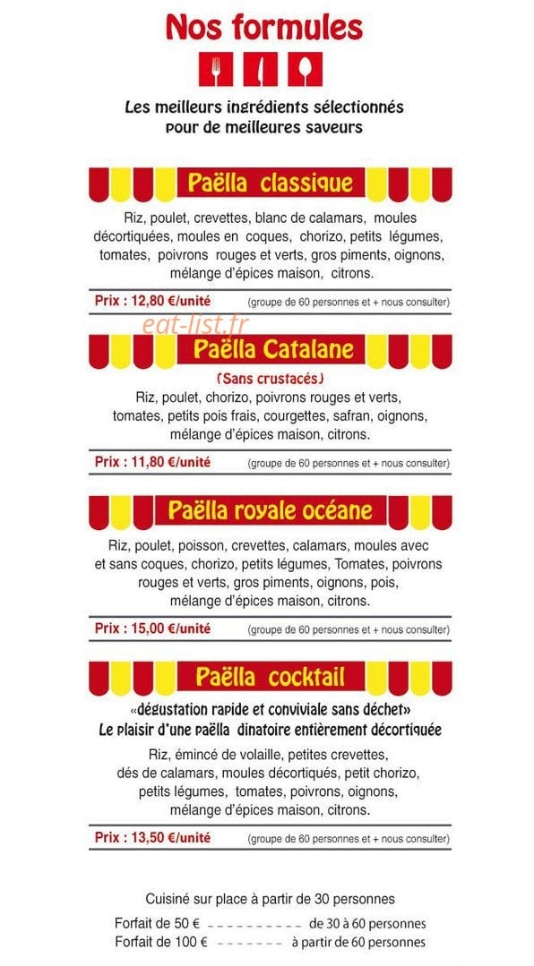 Paella Party — carte page 1