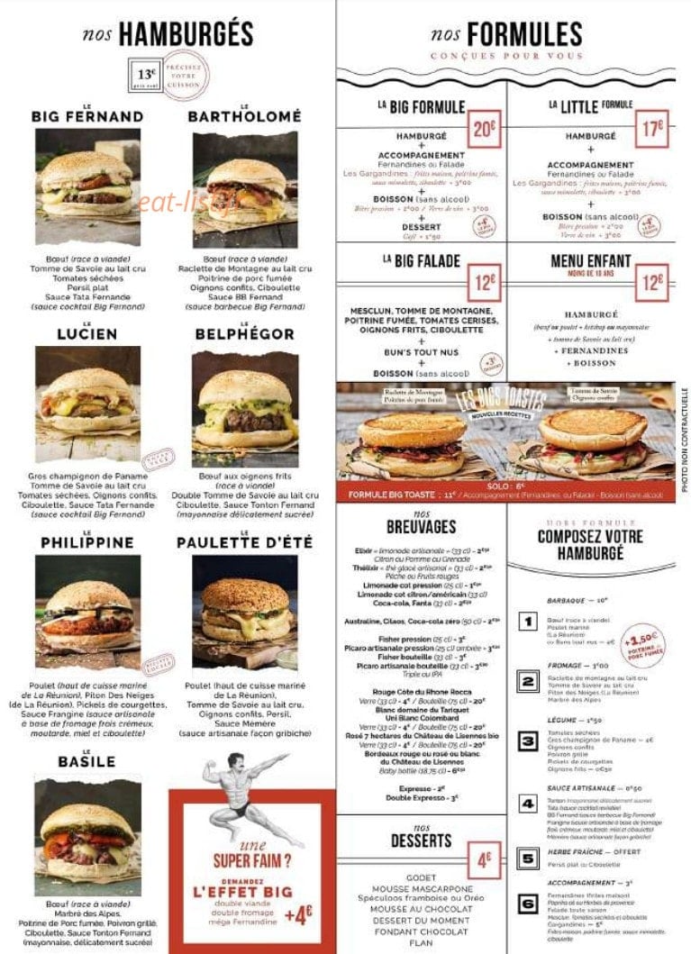 Big Fernand — carte page 1