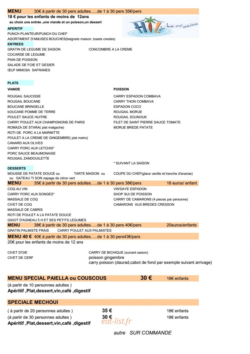 Chez Hil — carte page 2
