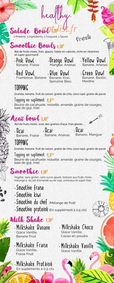 Healthy — carte page 2