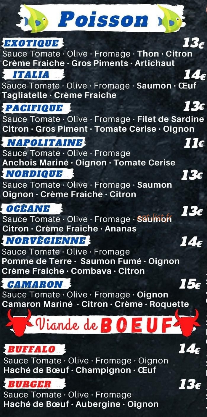 Ma Pizza à Moi — carte page 3