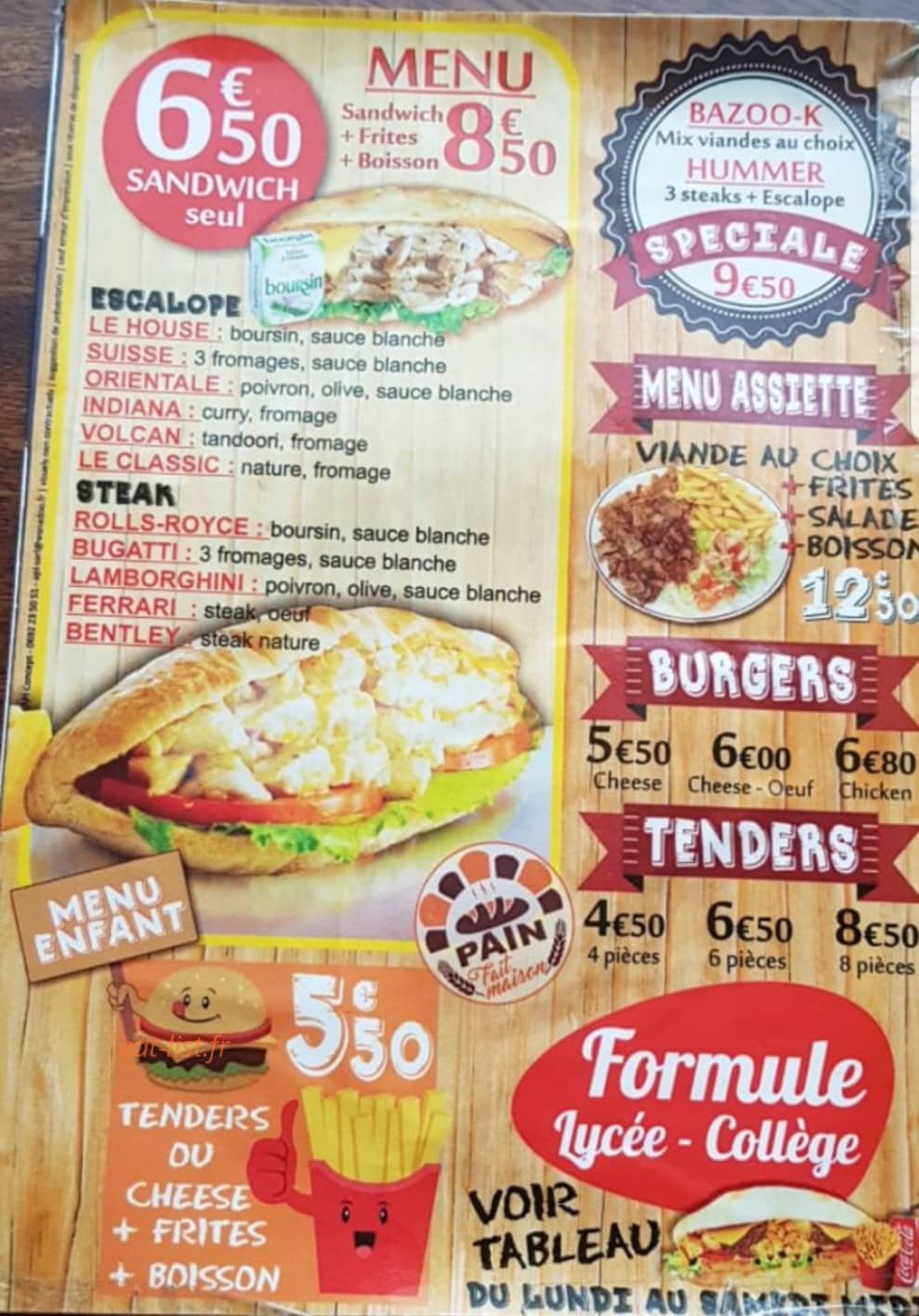 O'Pain House à Sainte Clotilde - menu et photos