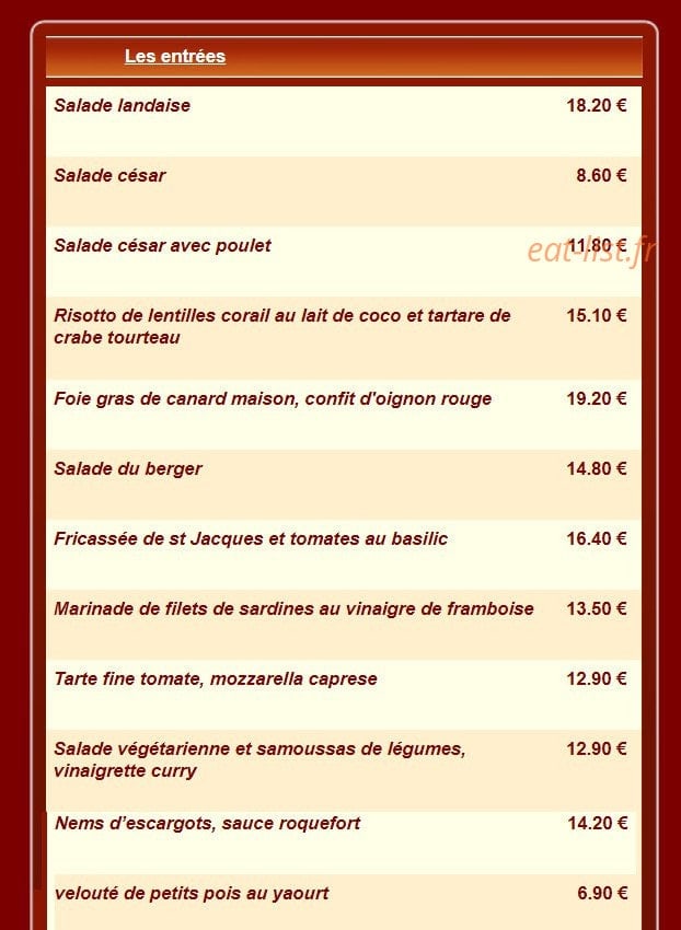 Le Feu de Braise — carte page 1