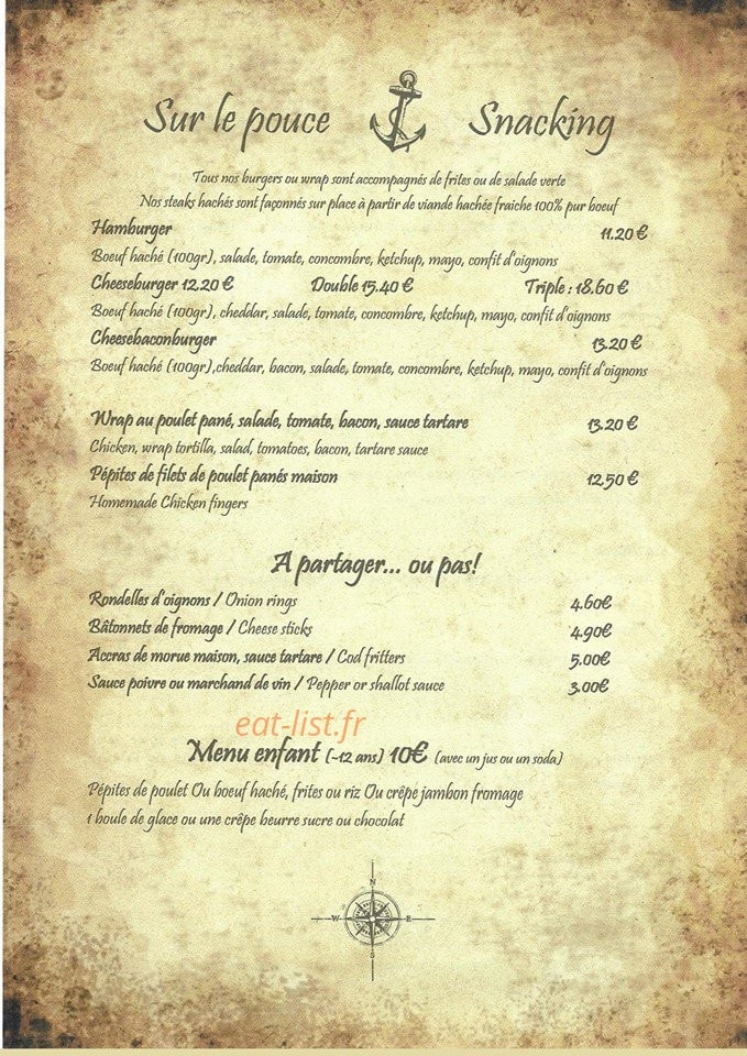 Restaurant du Vieux Port — carte page 4