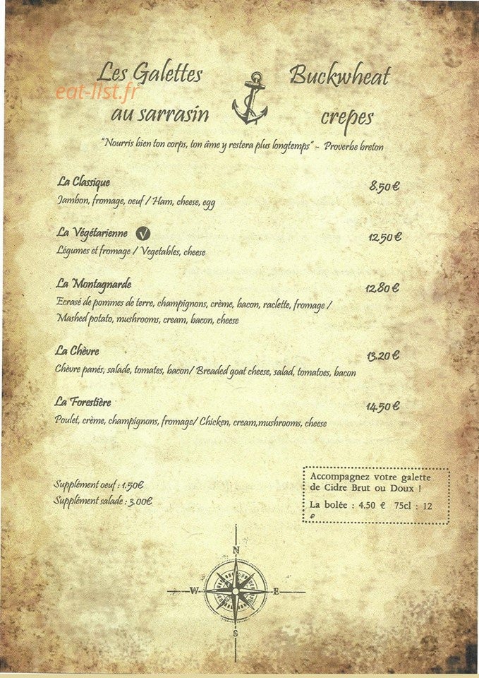 Restaurant du Vieux Port — carte page 3