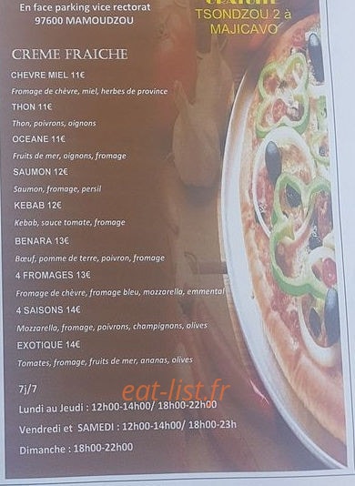 House Pizza — carte page 1