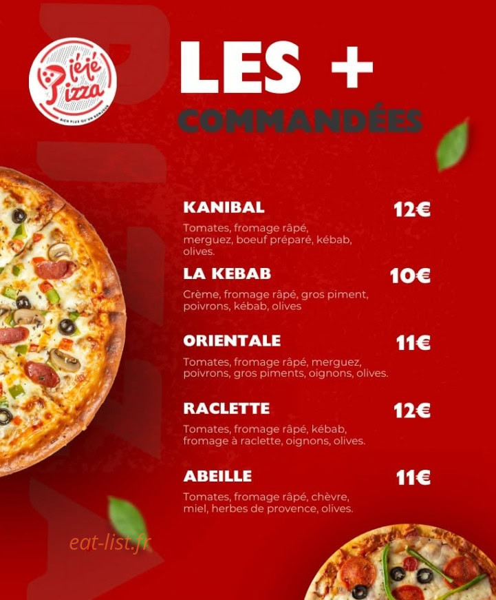 JéJé Pizza — carte page 2