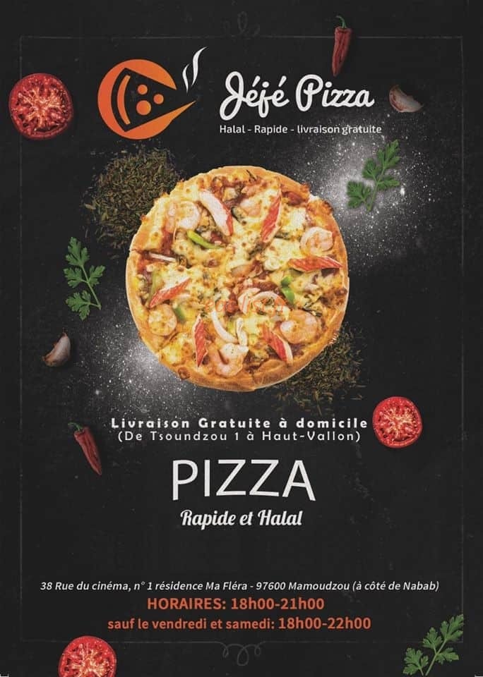 JéJé Pizza — carte page 1