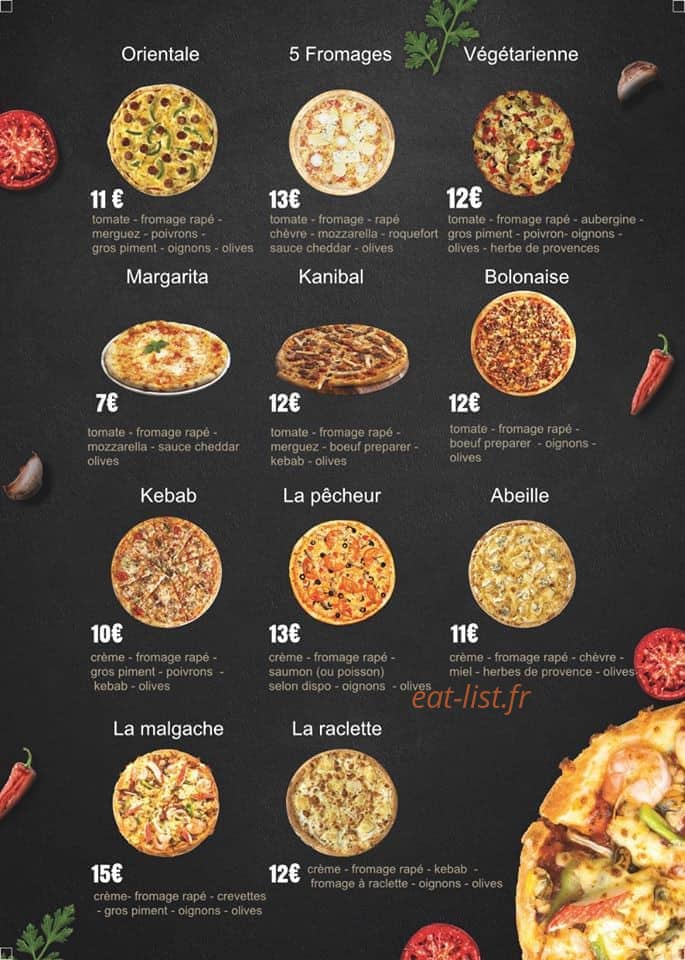 JéJé Pizza — carte page 2