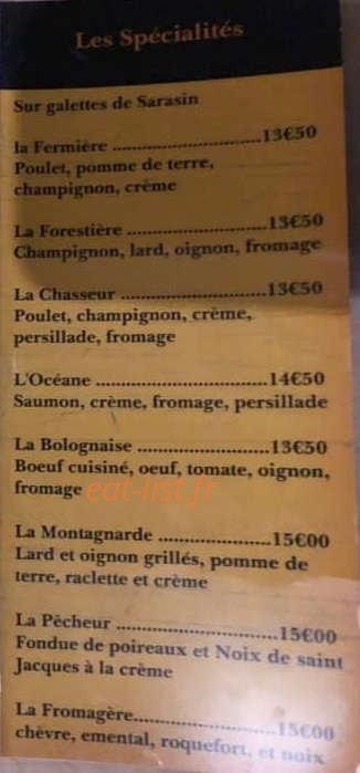 La Bigoudène — carte page 2