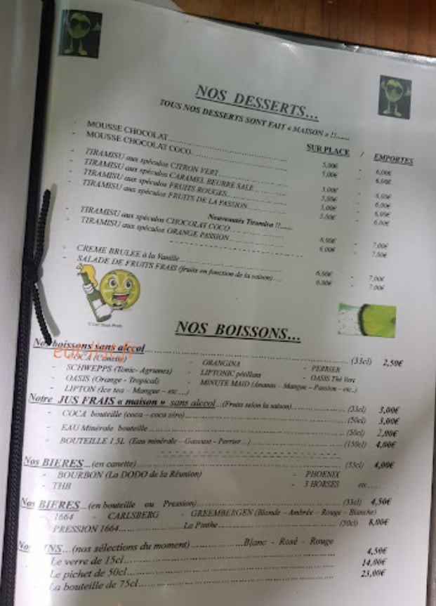 Le Citron Vert — carte page 4