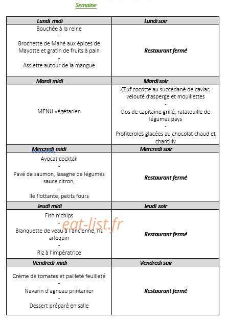 Le jardin des saveurs — carte page 1