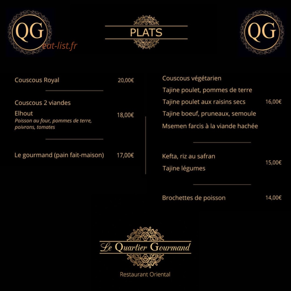 Le Quartier Gourmand — carte page 3