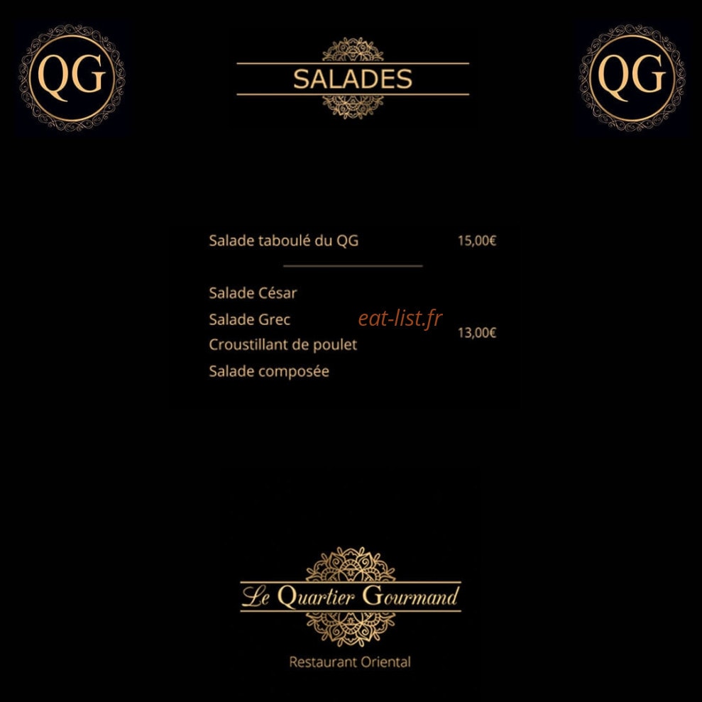 Le Quartier Gourmand — carte page 2