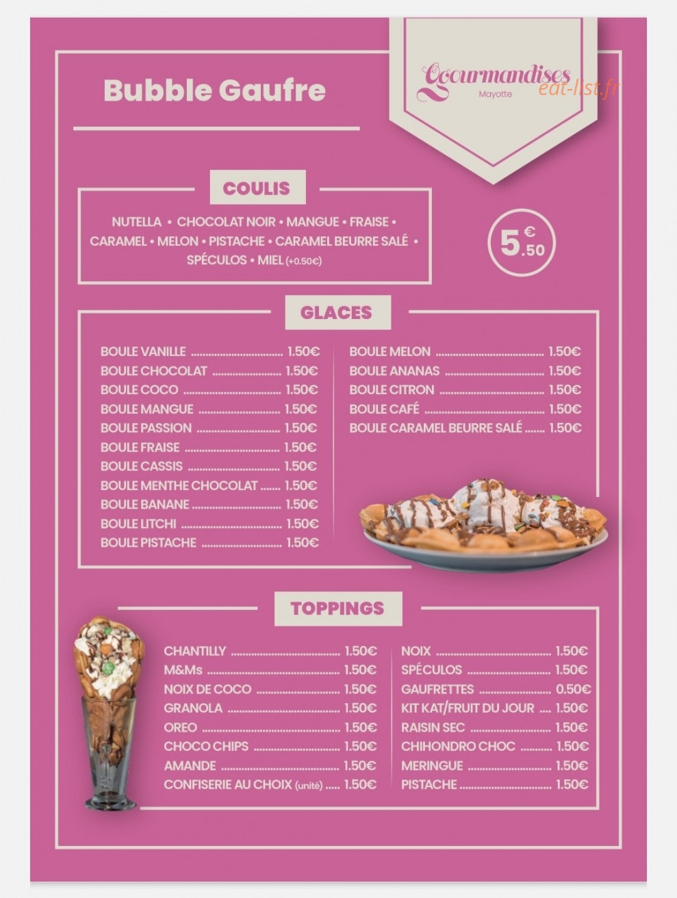 ÔGourmandises — carte page 3